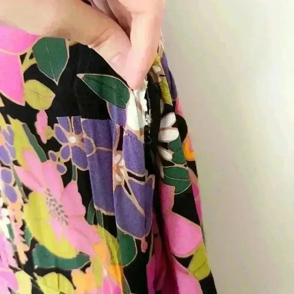 Patou Floral Maxi Dress SZ Large 42 Boho Festival Retro Luxury Designer Hippie - Picture 11 of 11